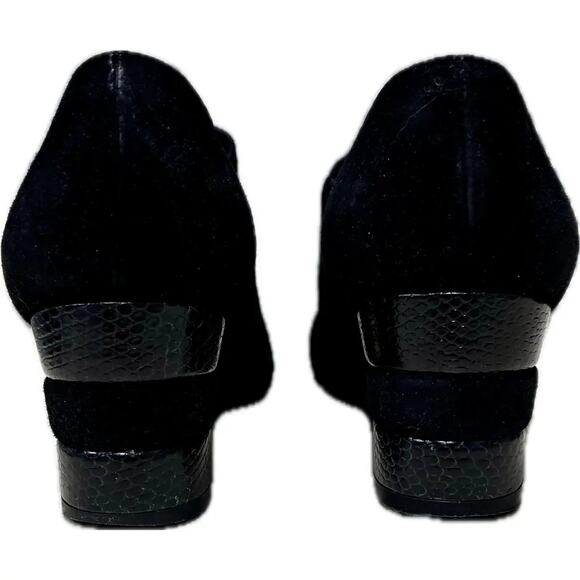 Vintage Salvatore Ferragamo Black Suede Heels – Made in Italy, Size 8 - Picture 6 of 6